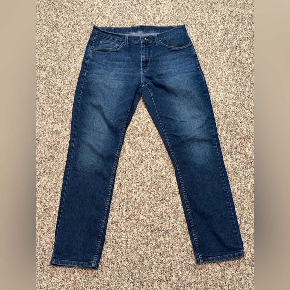 Vintage men's Perry‎ Ellis Dark Blue Straight Jeans, size 32x30, waist 32